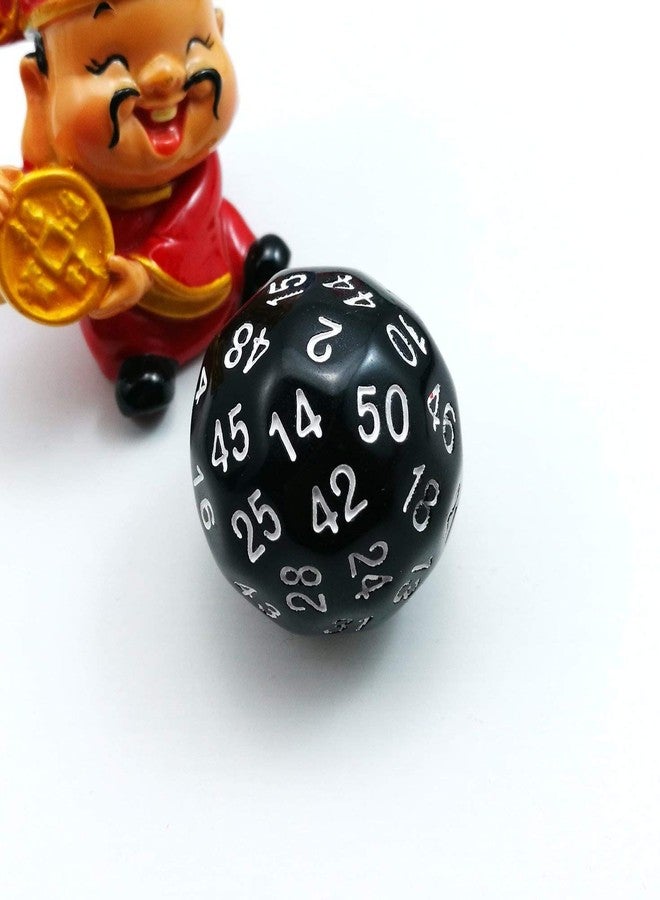 Bescon Fifty-Sided Die, 50 Sided Cube, 50 Sides Dice, 50-Sided D50 30mm Large Gaming Dice - 5 Assorted Opaque Color with Numbers - Image 4